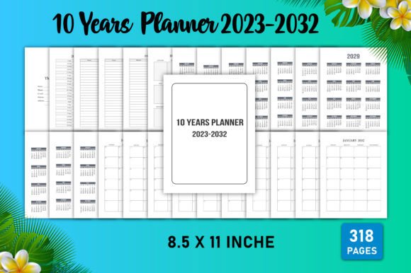 Download 10 Years Planner 2023-2032 KDP Interior - Kdp Collection