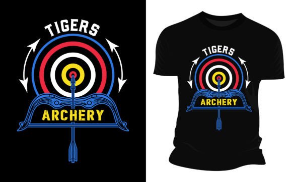 Download Tigers Archery - Vector Graphic T-shirt - Tiger Collection