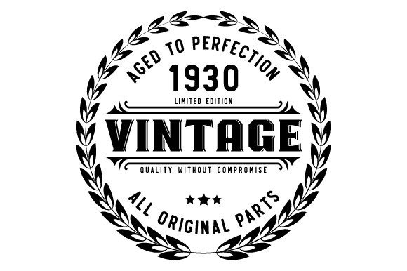 Download Vintage 1930 Aged to Perfection SVG EPS - Eps Collection