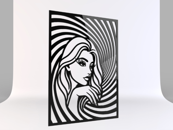 Download Woman Face Panel SVG DXF EPS PNG STL. - Eps Collection