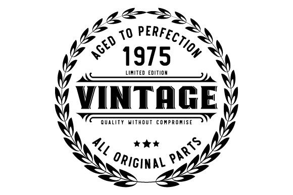 Download Vintage 1975 Aged to Perfection SVG EPS - Eps Collection