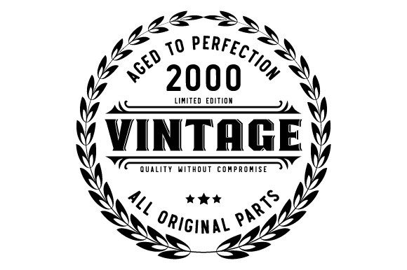 Download Vintage 2000 Aged to Perfection SVG EPS - Eps Collection