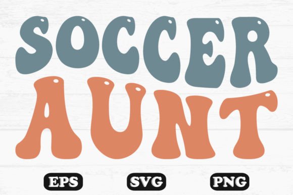 Download Soccer Aunt Retro Wavy T-shirt Designs - Premium Resources